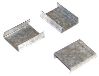 Grapas abiertas de enganche de acero para fleje de uso estándar de 3/4", 2,500 por caja