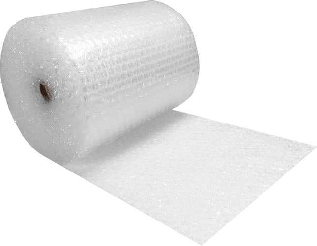 Plástico burbuja de 62 pies x 12 pulgadas x 1/2 pulgada con burbujas grandes, perforado cada 12 pulgadas.
