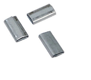 Grapas de presión de acero para fleje de uso estándar de 3/8", 2,500 por caja