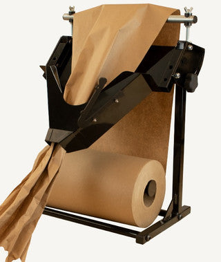 Dispensador compacto de papel Kraft de 24" montable en mesa con sistema Crumpler.